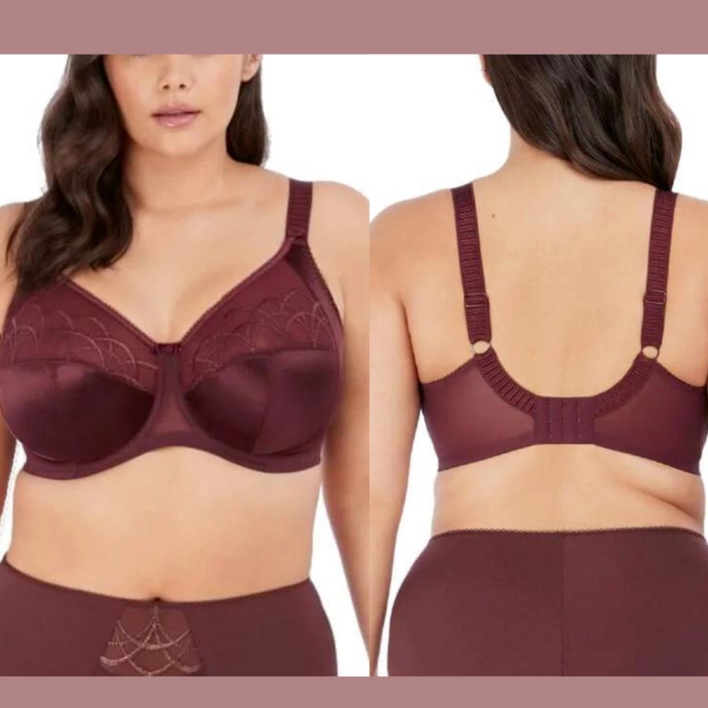 NWT $62 Elomi [ 38J US ] Cate Underwired‎ Bra in Raisin